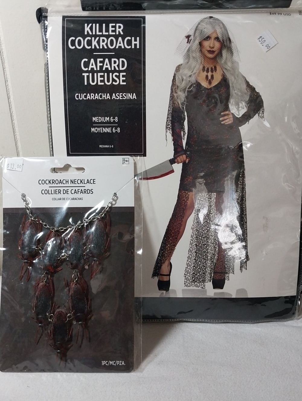 Killer Cockroach Gothic Dress Costume NEW 5 Pieces